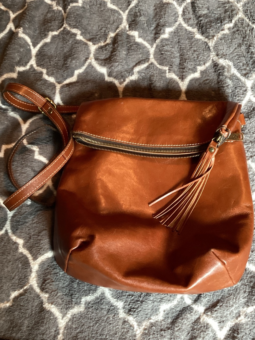 Patricia Nash Leather convertible Bag with Tassel